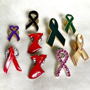 Cancer Awareness Others Ribbon Lapel Pins pin lot Pin Backs Hat Pins